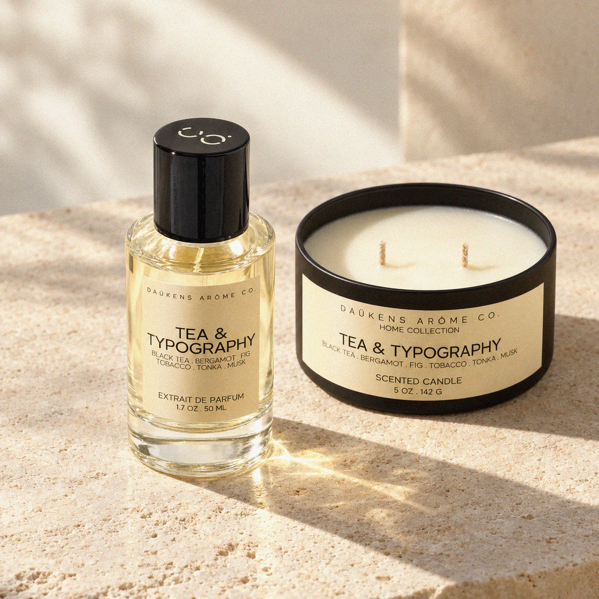 TEA & TYPOGRAPHY SCENTED CANDLE (INSPIRED BY LE LABO'S THÉ NOIR 29*)
